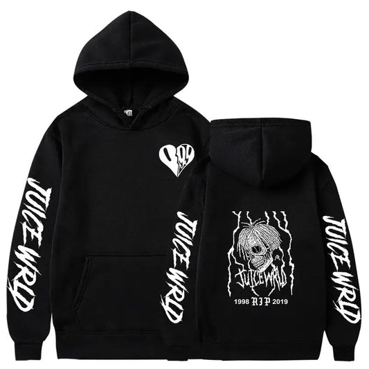 Juice WRLD Men's Hooded Sweatshirt Pullover Casual Harajuku Style Hip Hop Hoodies Fall Winter Long Sleeves Fleece Streetwear, Trending Hoodie, Gift For Him, Gift For Her, Gift For Fans