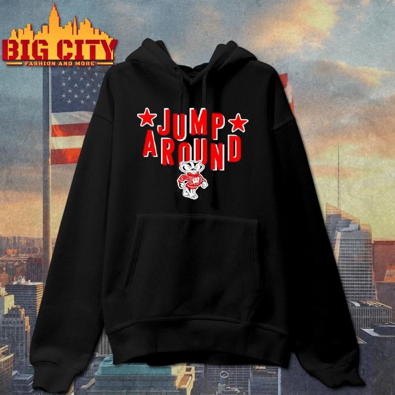 Jump Around Wisconsin Badgers Mascot Shirt