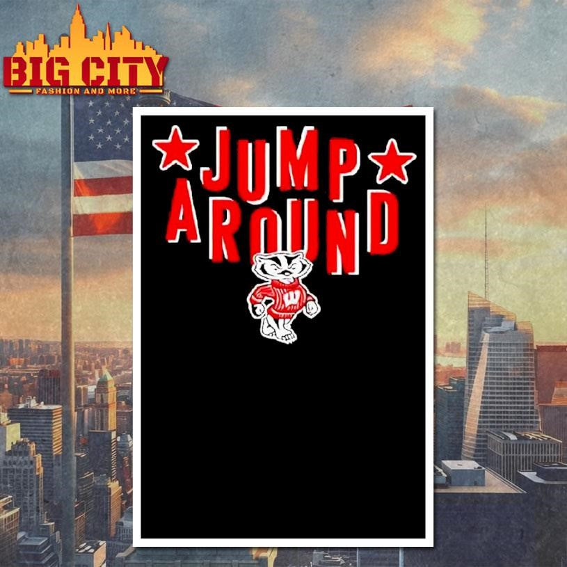 Jump Around Wisconsin Badgers Mascot Shirt