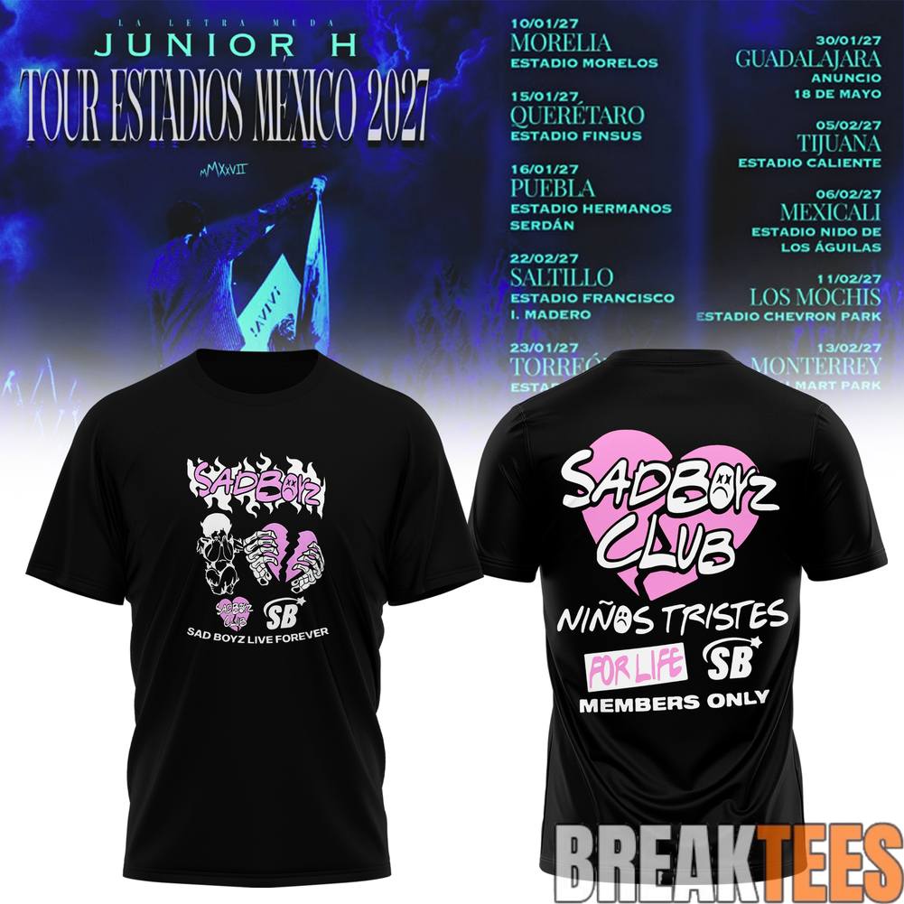 Junior H Sad Boyz Tour Estadios Mexico 2027 Shirt