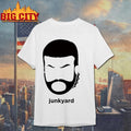 Junkyard dog face black and white shirt