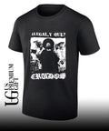 Justin J. Pearson wearing Los Crudos Ilegal Y Que shirt