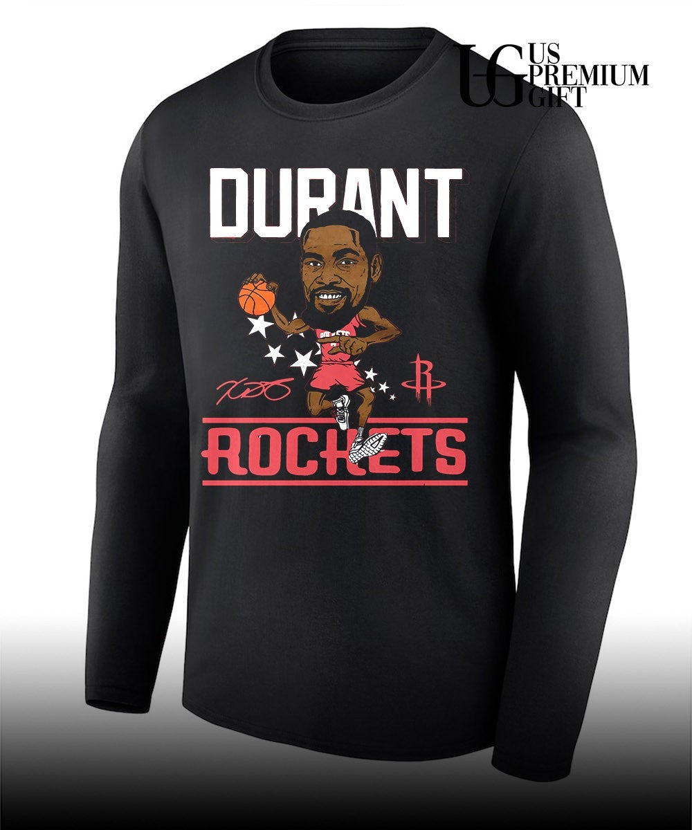 KD Kevin Durant Houston Rockets holding basketball 2026 NBA caricature shirt
