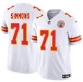 Kansas City Chiefs #71 Josh Simmons White 2025 Draft F.U.S.E. Vapor Untouchable