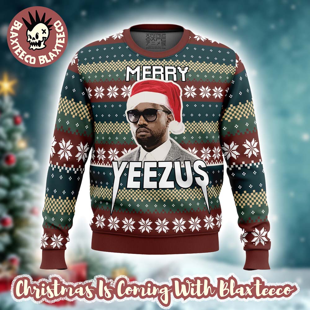 Kanye West Funny Merry Yeezus Ugly Christmas Sweater
