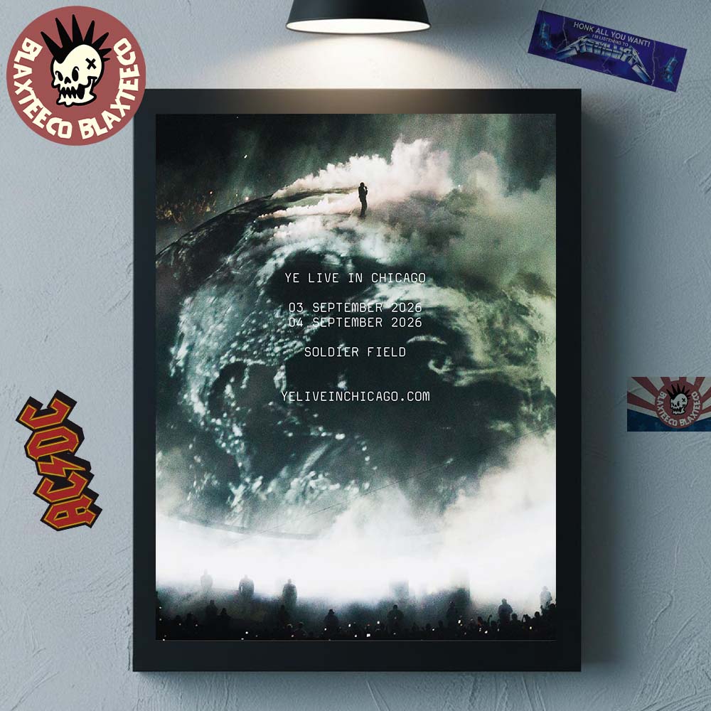 Kanye West Ye Live In Chicago On 3 And 4 September 2026 At Soldier Field Home Decor Poster Canvas