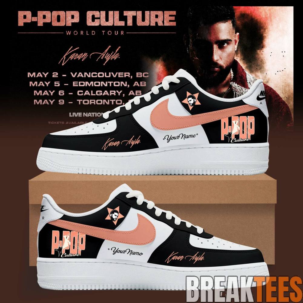 Karan Aujla PPop Culture Tour 2026 Custom Air Force 1 Sneaker