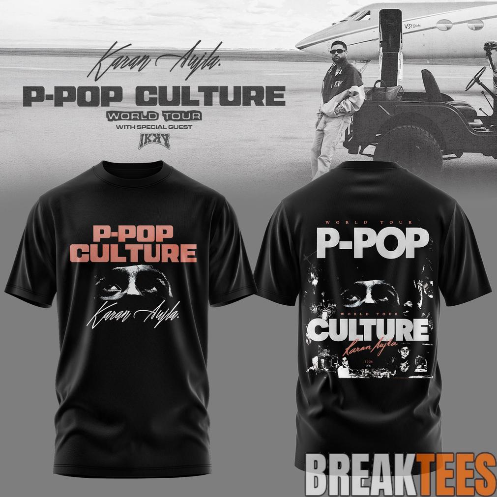 Karan Aujla P-Pop Culture World Tour Blackout Limited Edition 3D T-shirt
