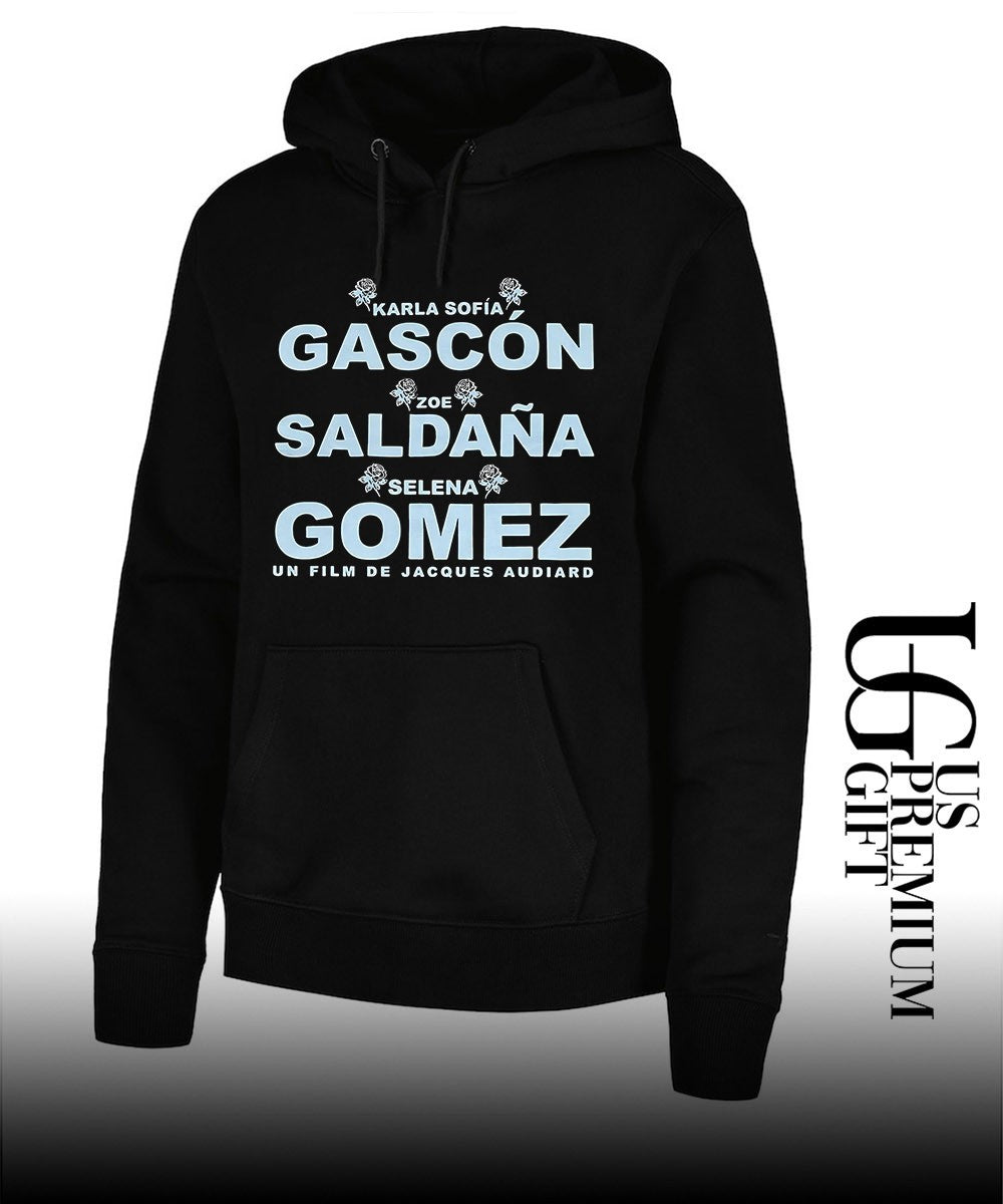 Karla Sofía Gascón Zoe Saldaña and Selena Gomez shirt