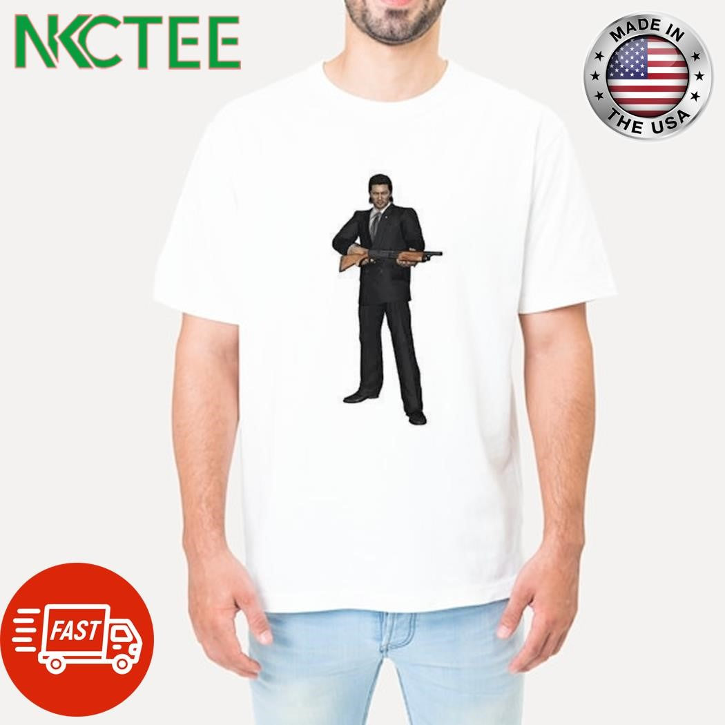 Kazuma Kiryu and shotgun shirt