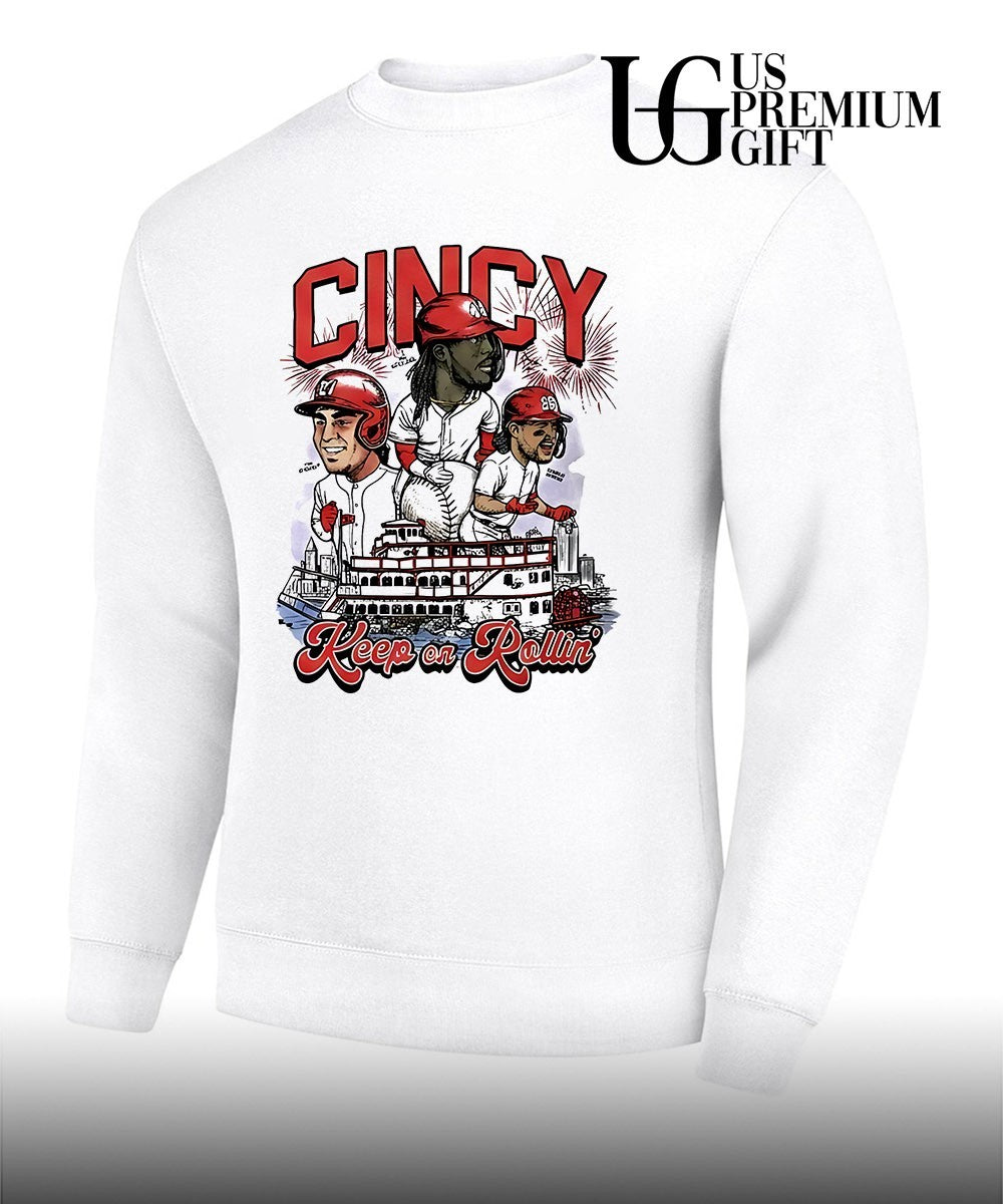 Keep On Rollin Cincinnati Reds Baseball caricature shirt
