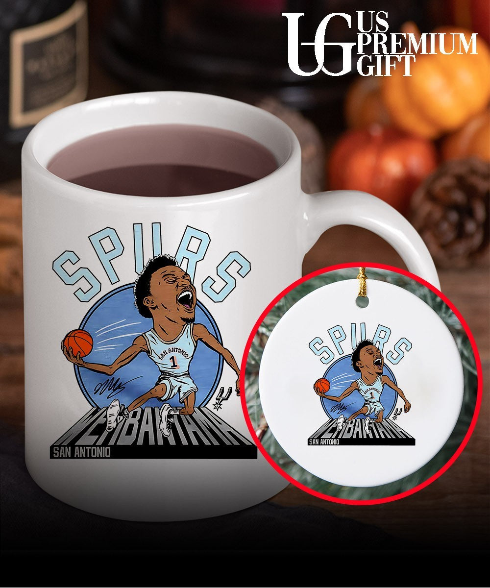 Keldon Johnson shouting San Antonio Spurs basketball 2026 NBA caricature shirt