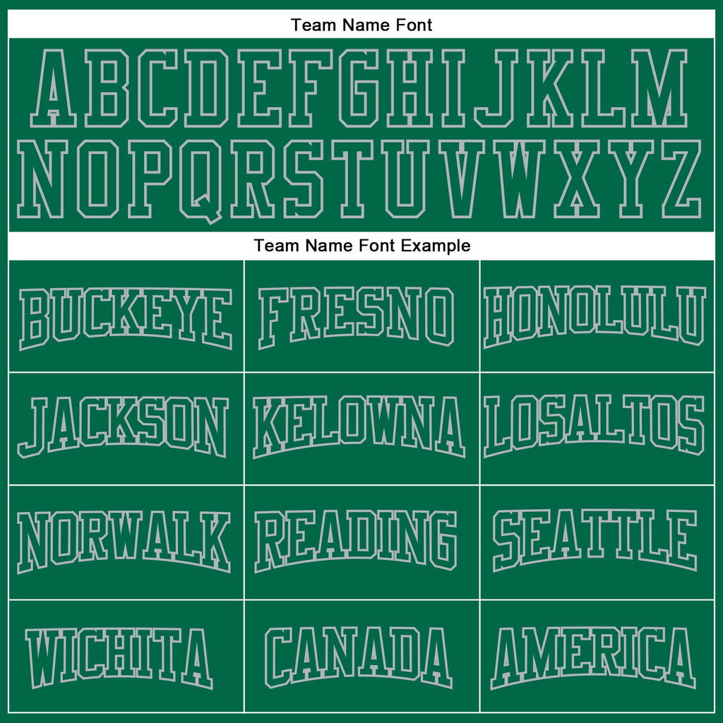 Custom Kelly Green Gray Authentic Football Jersey