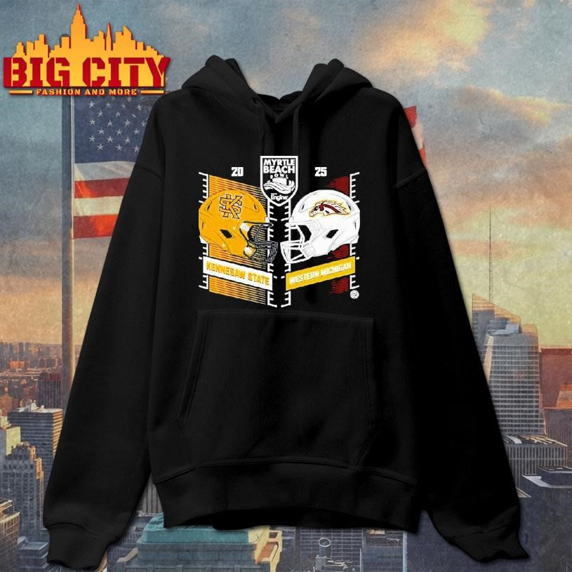 Kennesaw State Owls Vs Western Michigan Broncos Football Myrtle Beach Bowl Shirt