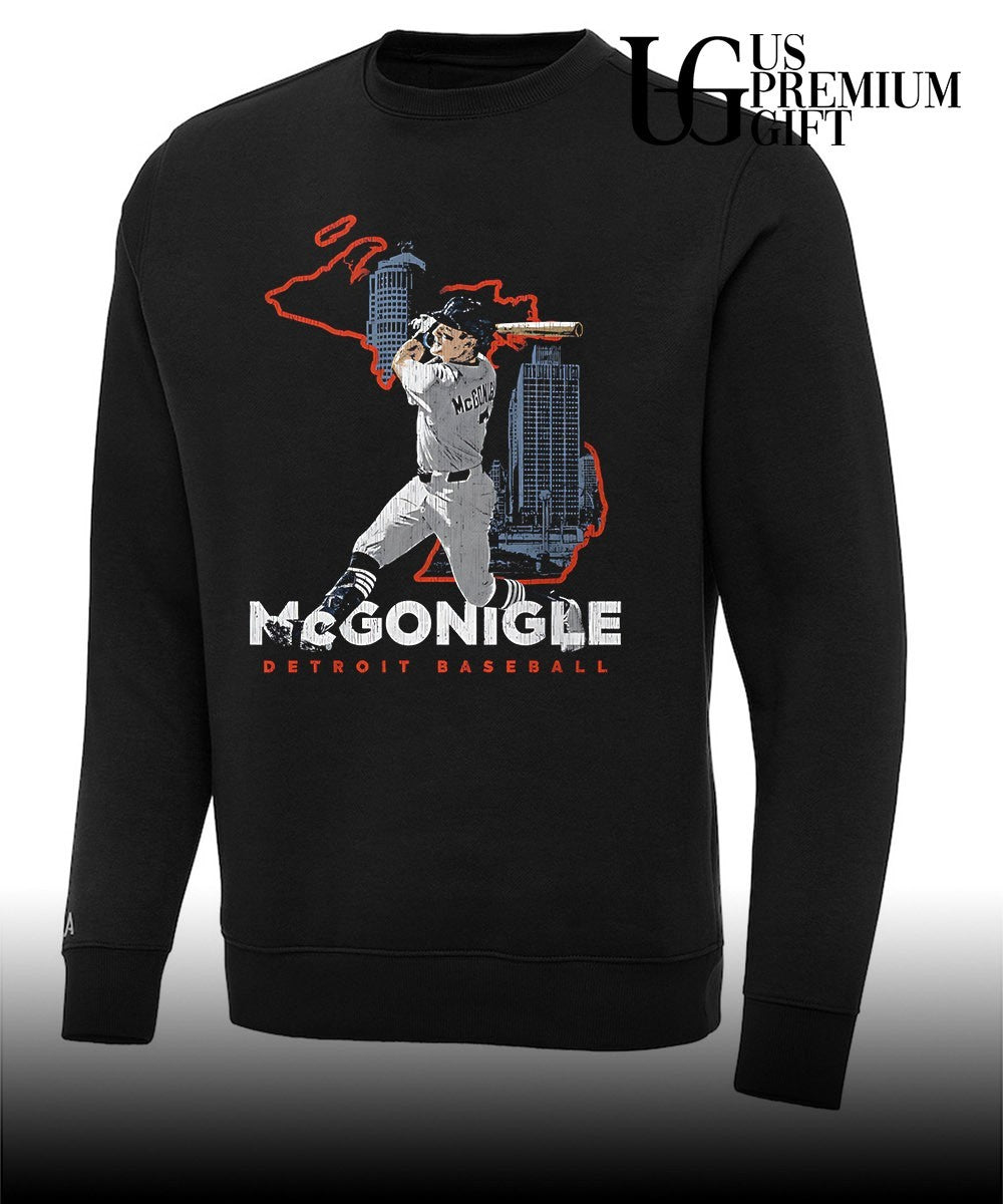 Kevin McGonigle Detroit Tigers baseball Map Skyline shirt