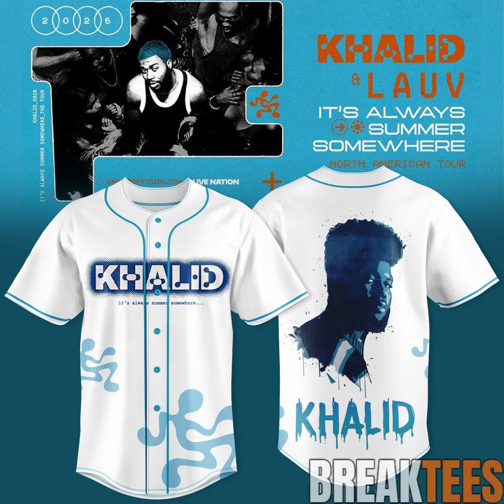 Khalid It’s Always Summer Somewhere ‘Blue Summer’ Baseball Jersey