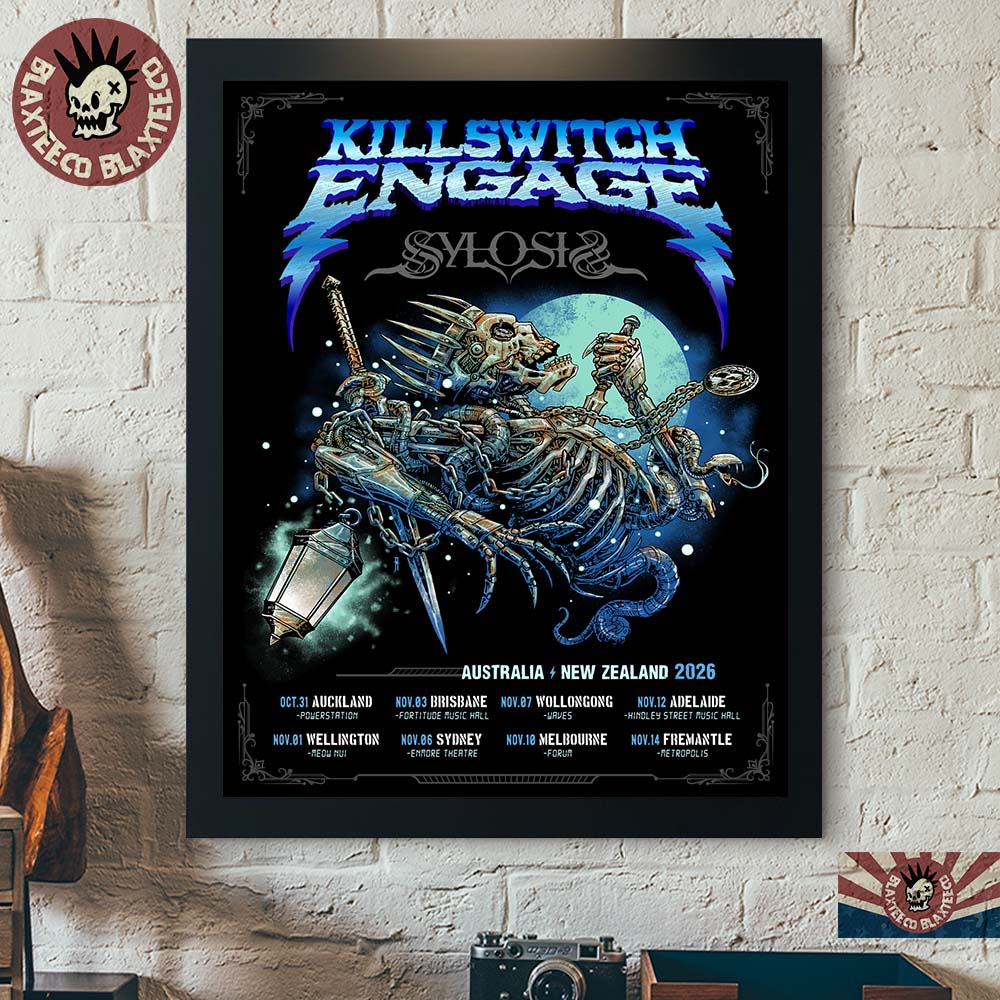 Killswitch Engage With Sylosis Australia And New Zealand 2026 Tour Schedule Dates Home Decor Poster Canvas
