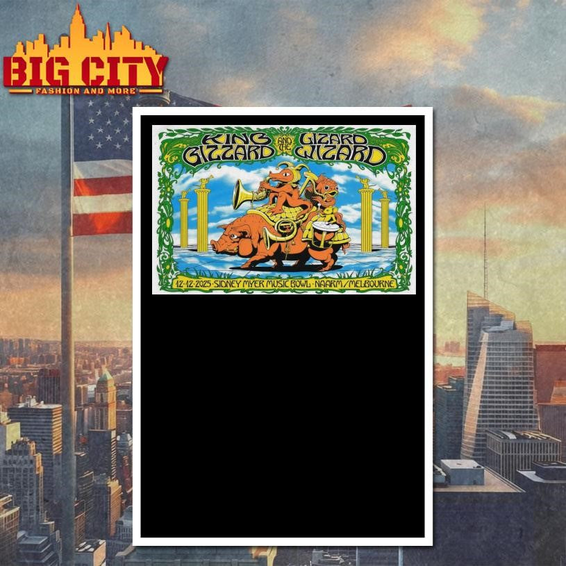 King Gizzard And The Lizard Wizard Dec 12 2025 Sidney Myer Music Bowl Melbourne AUS Poster Shirt