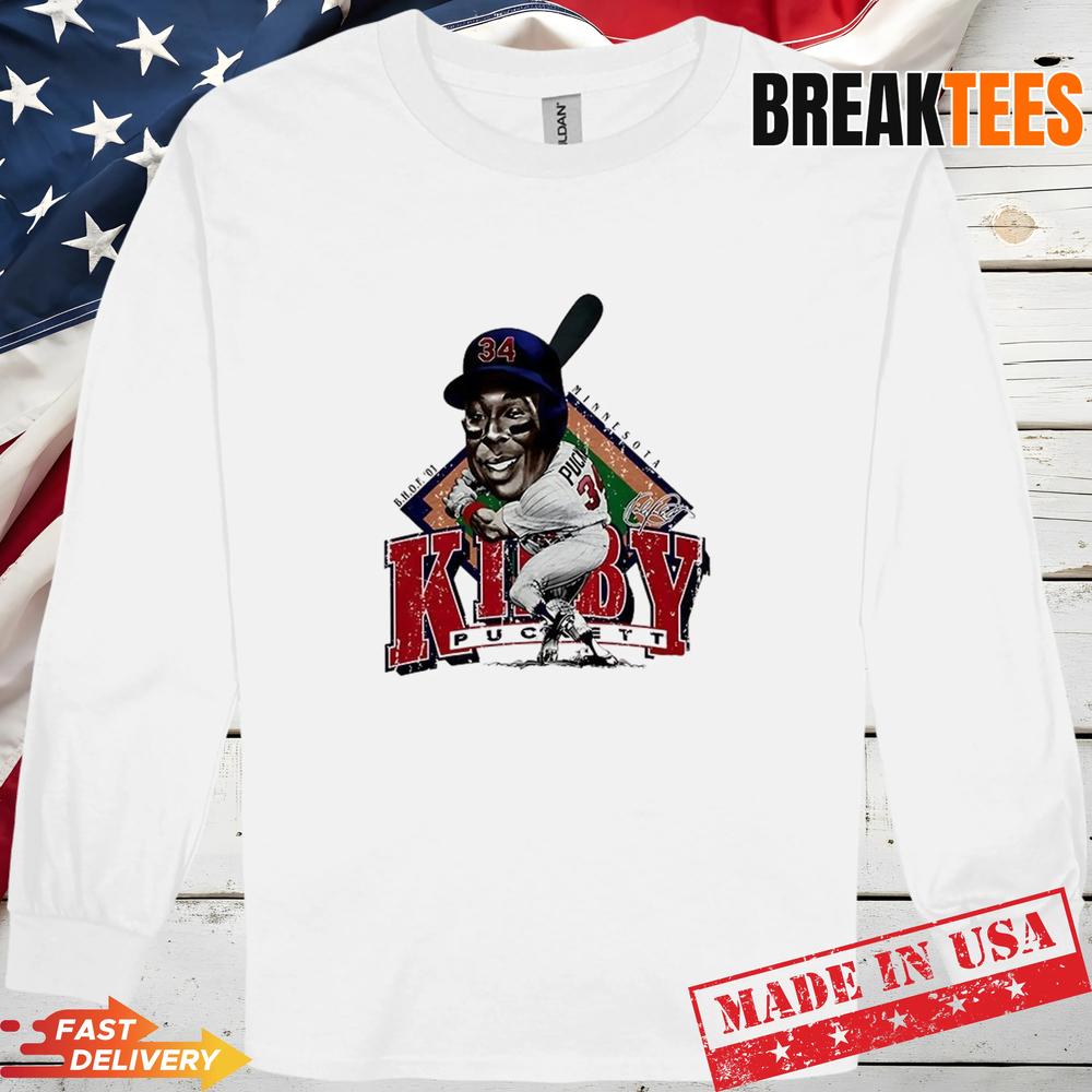 Kirby Puckett Minnesota Twins MLB Signature Caricature T-Shirt