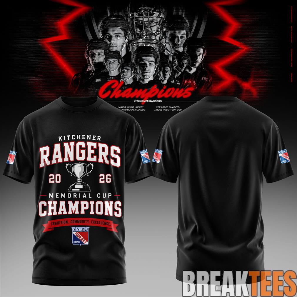 Kitchener Rangers 2026 Memorial Cup Champions Tee