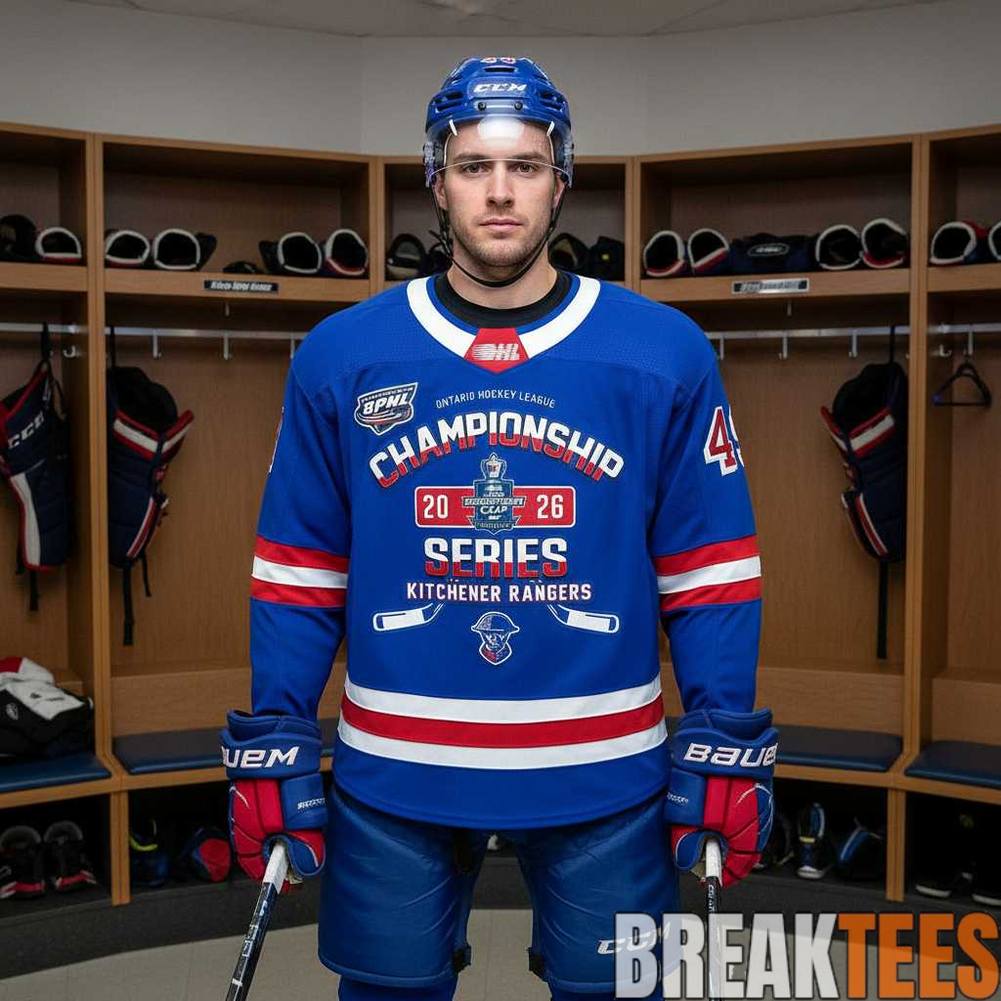 Kitchener Rangers 5 Times Champions Ontario League 2026 Hockey Jersey