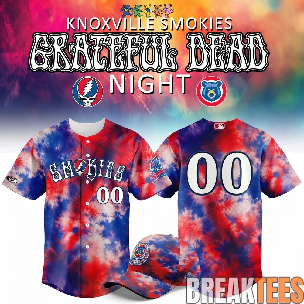 Knoxville Smokies x Grateful Dead Night Custom Baseball Jersey
