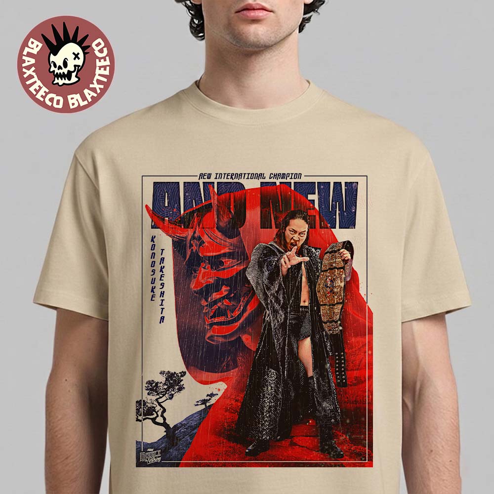 Konosuke Takeshita AND NEW AEW International Champion 2026 AEW Double Or Nothing T-Shirt