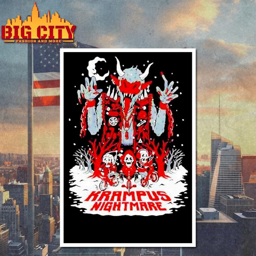 Krampus Nightmare Skeletons Graphic Shirt
