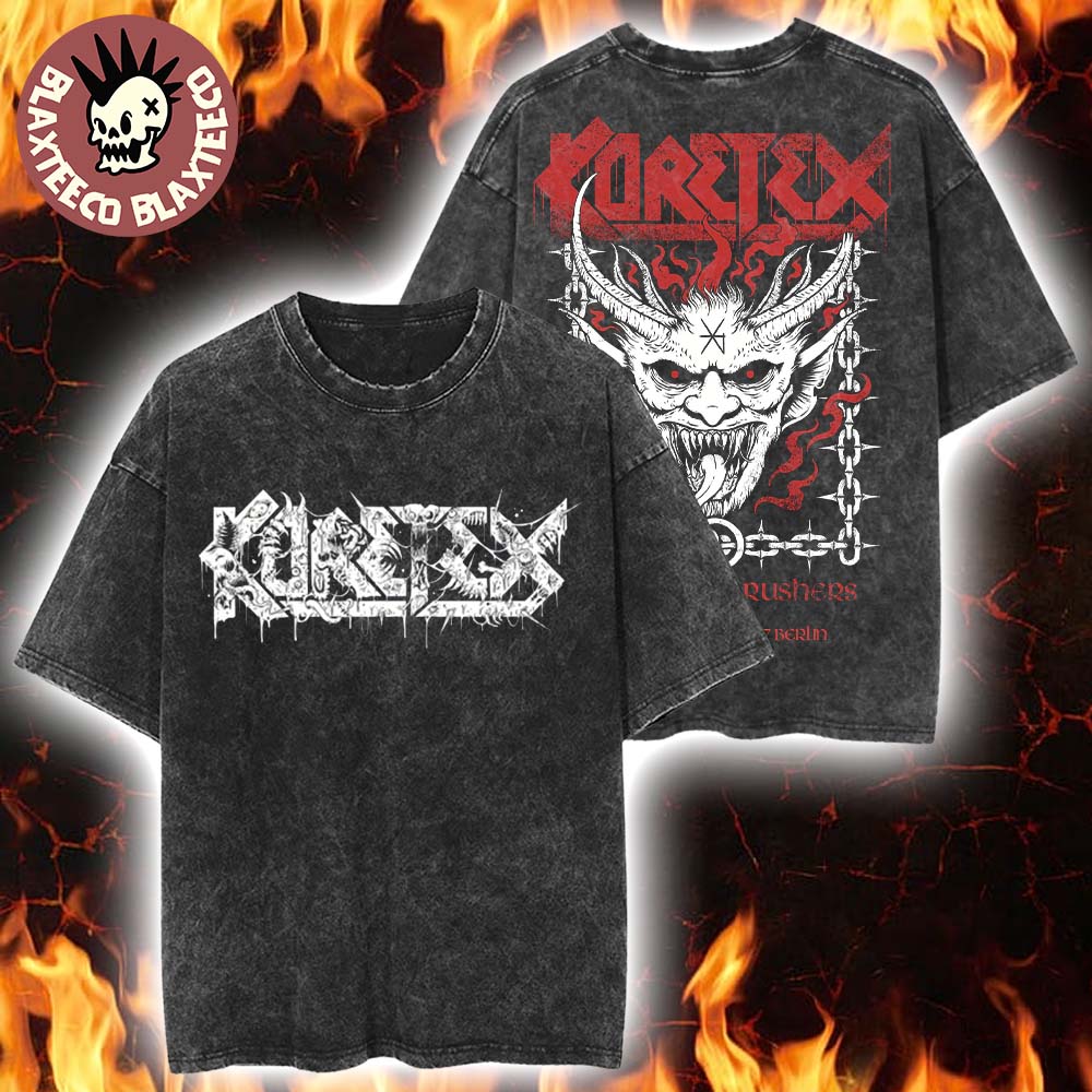 Kreator X Coretex Berlin Germany 2026 Exclusive Tee At Oranienstr Kreuzberg Krushers April 18 2026 Vintage Washed Tee