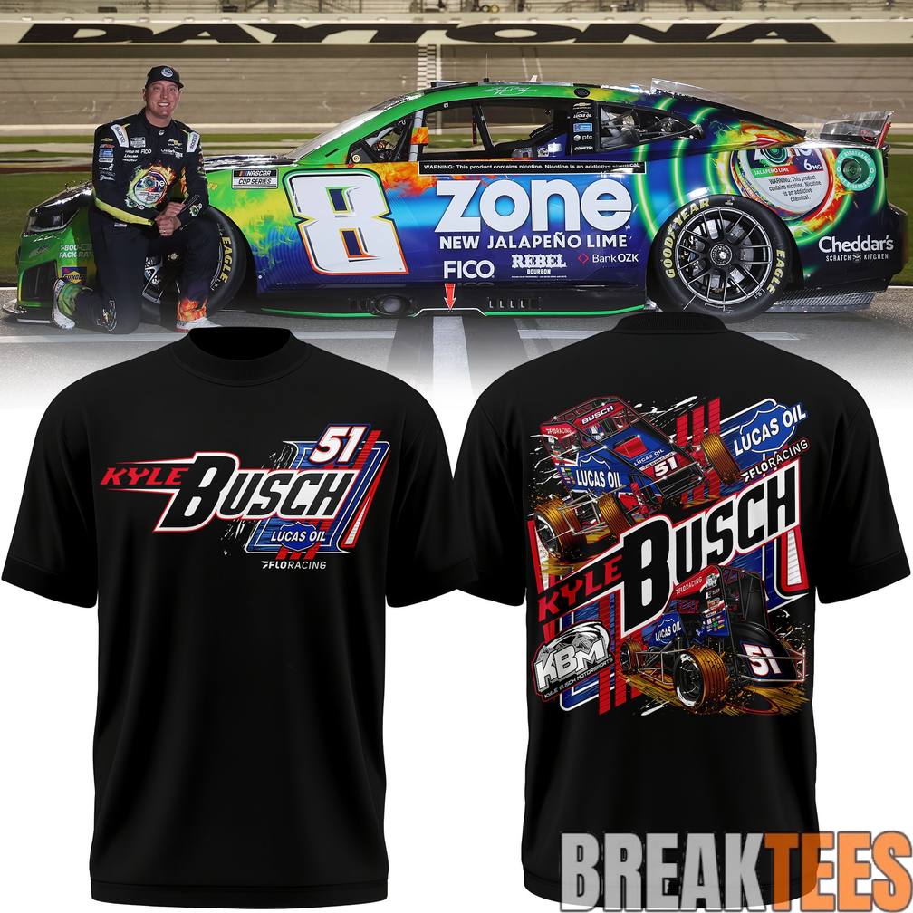 Kyle Busch 51 LUCASFLO BLK Midget Shirt