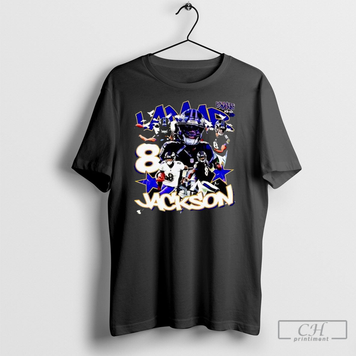 Lamar Jackson 8 Baltimore Ravens Qb Collage Football Player Shirt Tee