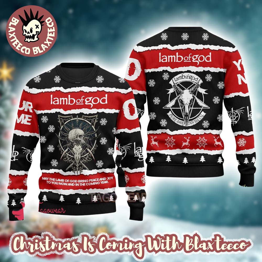 Lamb Of God May The Lamb Of God Bring Peace And Joy To You Now And In The Coming Year Ugly Christmas Sweater