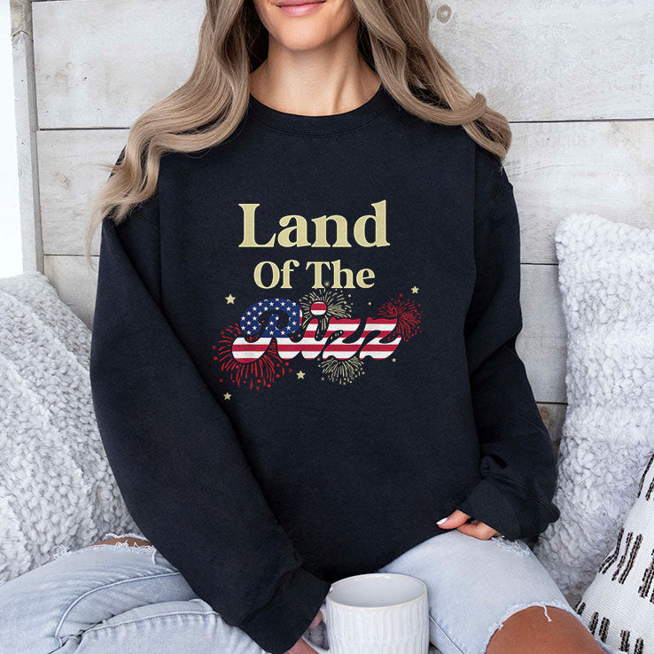 Land Of The Rizz Funny 4th Of July Shirt
