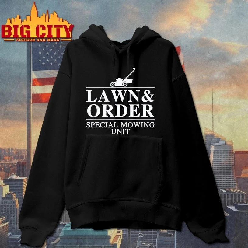 Lawn and order special mowing unit funny dad joke shirt