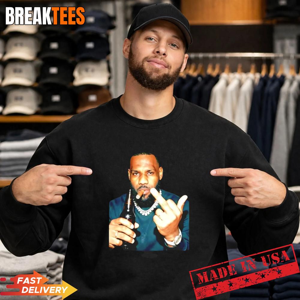 LeBron James middle finger NBA legend T-Shirt