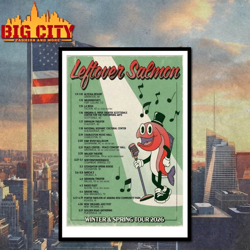 Leftover Salmon Winter And Spring Tour 2026 Poster shirt