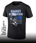 Legend Barry Sanders player Detroit Lions football signature caricature shirt