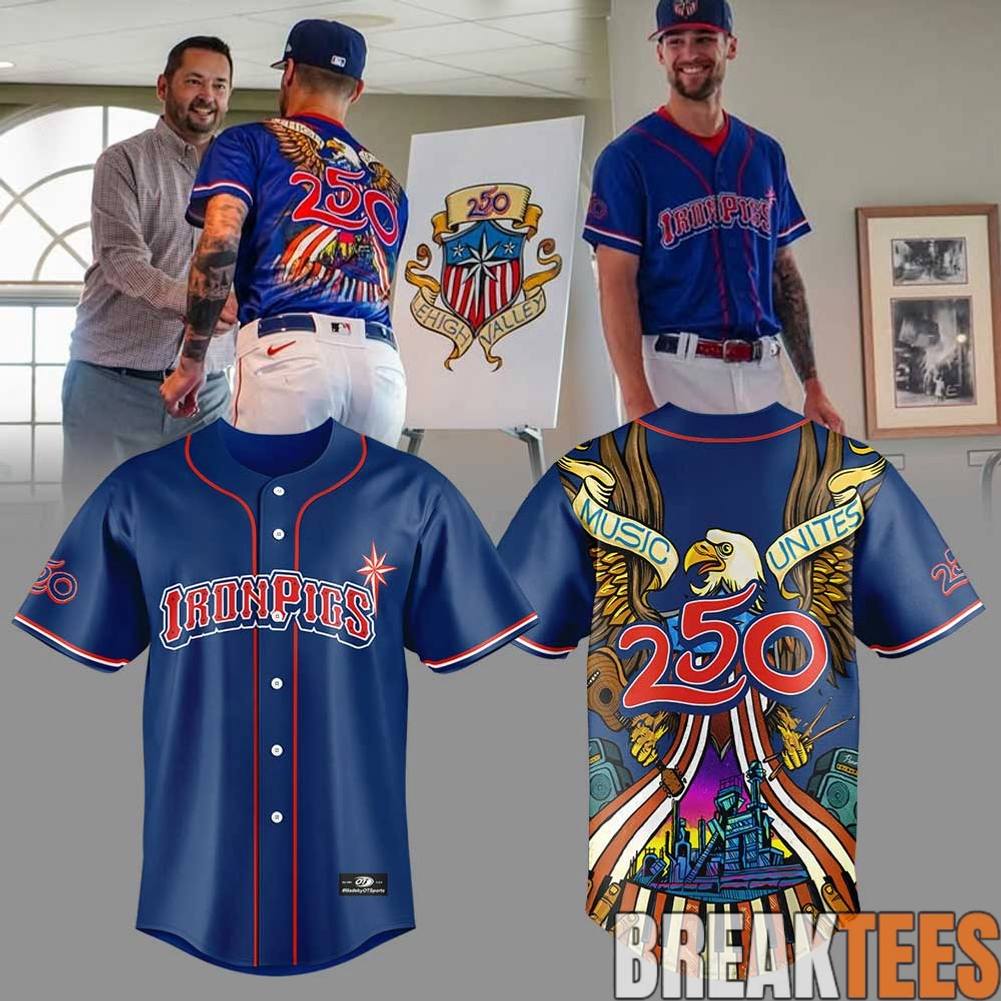 Lehigh Valley IronPigs Celebrate 250th of America Baseball Jersey