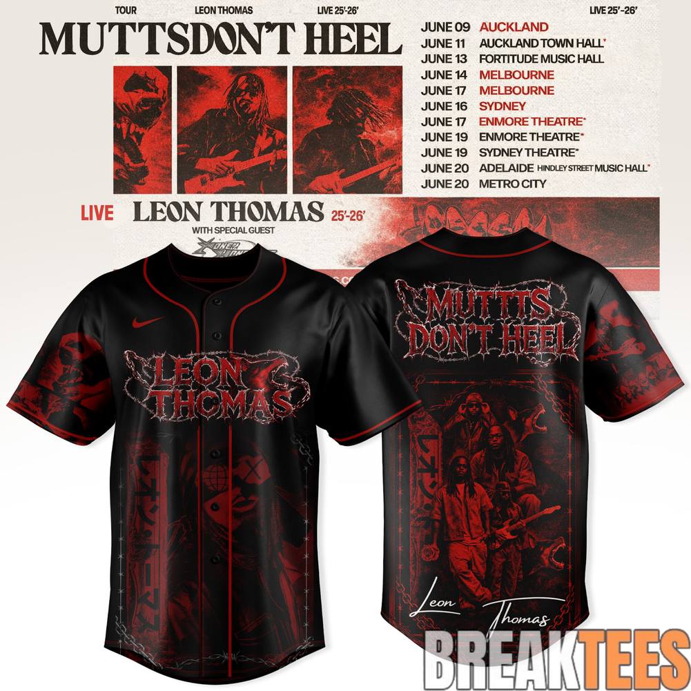 Leon Thomas Mutts Dont Heel Tour 2026 Jersey