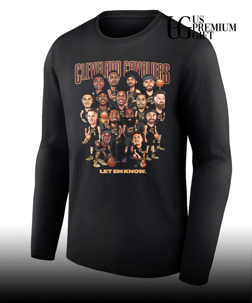 Let Em Know Cleveland Cavaliers NBA Playoffs 2026 caricatures shirt