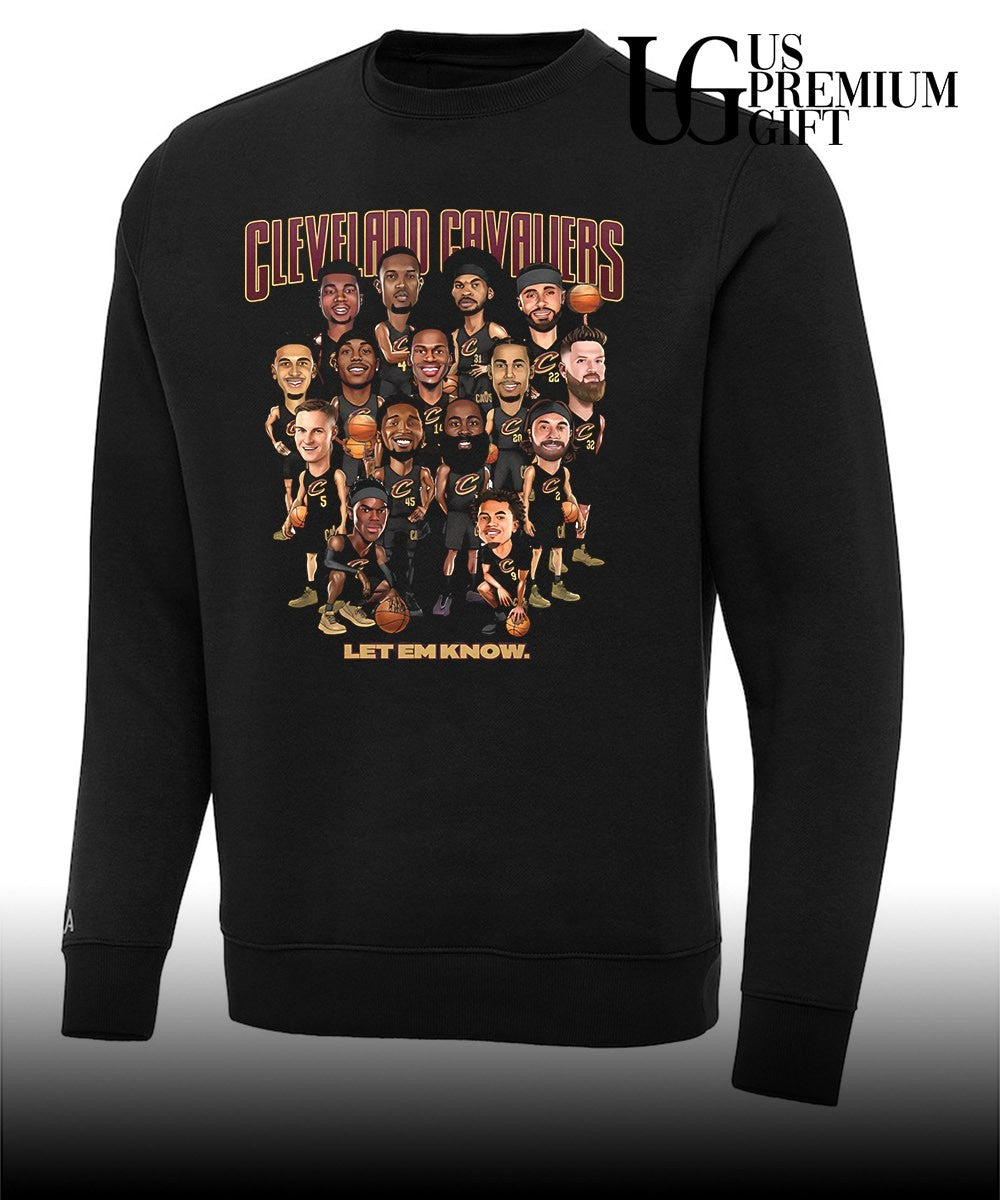 Let Em Know Cleveland Cavaliers NBA Playoffs 2026 caricatures shirt