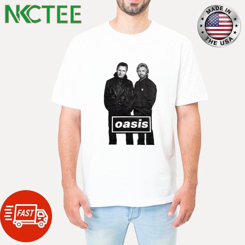 Liam Neeson and Noel Oasis shirt