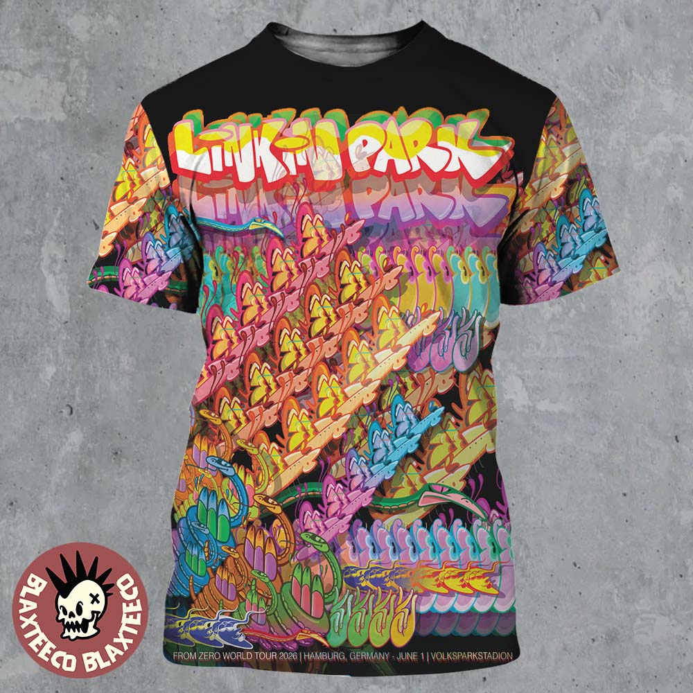 Linkin Park From Zero 2026 Tour Hamburg Germany Night 1 Poster At Volksparkstadion On June 1 2026 All Over Print Shirt