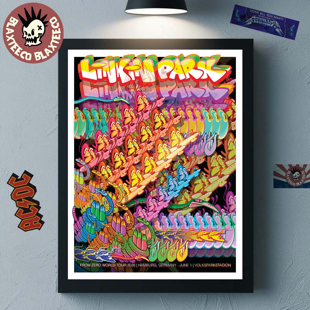 Linkin Park From Zero 2026 Tour Hamburg Germany Night 1 Poster At Volksparkstadion On June 1 2026 Home Decor Poster Canvas