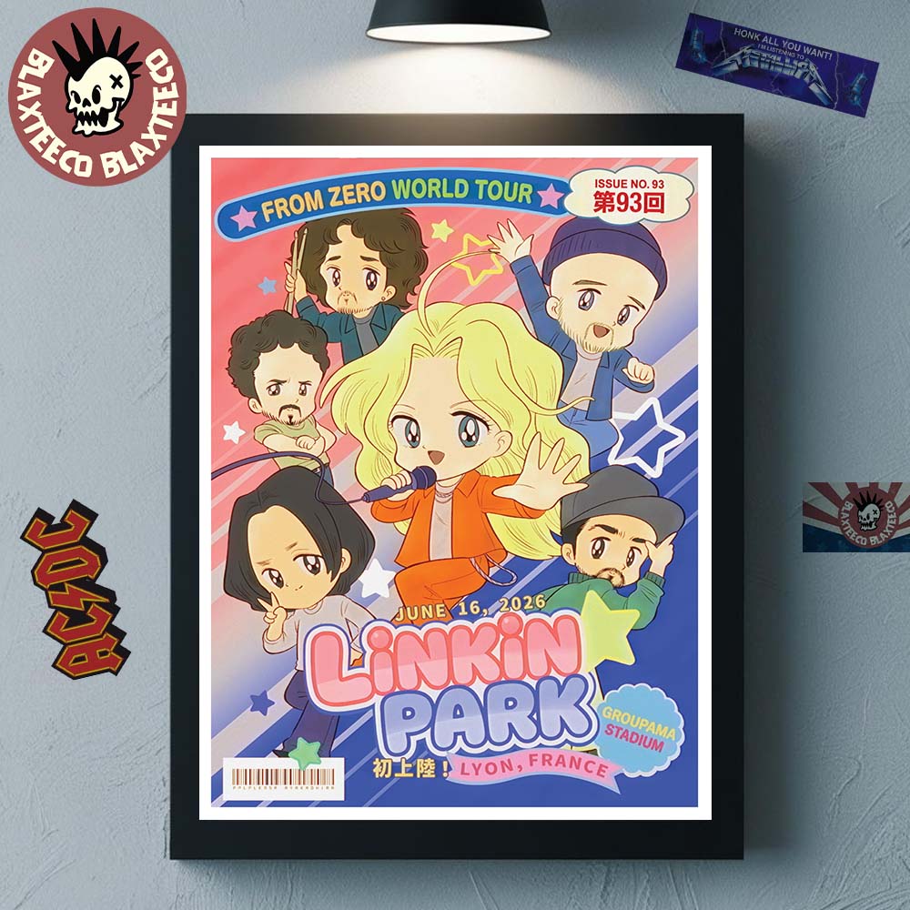 Linkin Park From Zero 2026 Tour Lyon France Poster At Groupama Stadium On June 16 2026 Home Decor Poster Canvas