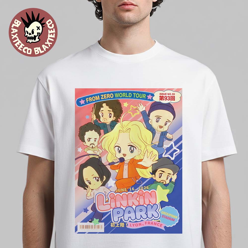 Linkin Park From Zero 2026 Tour Lyon France Poster At Groupama Stadium On June 16 2026 T-Shirt
