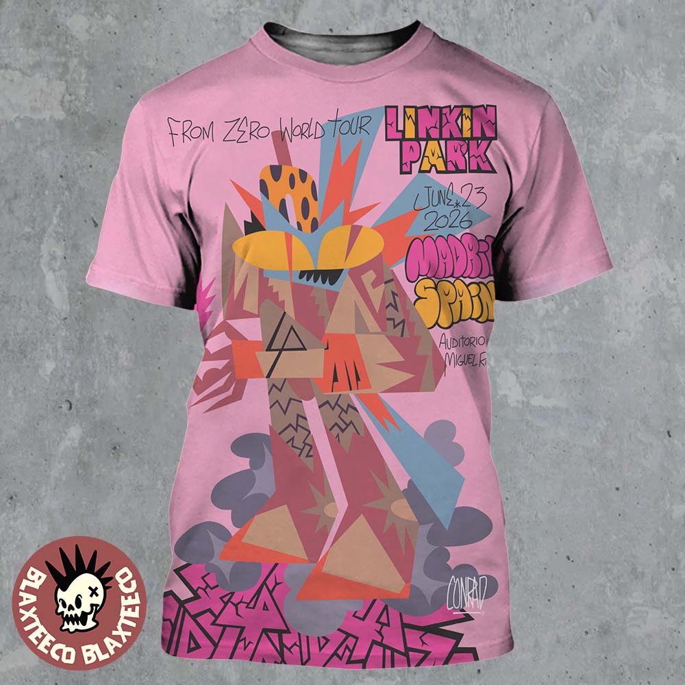 Linkin Park From Zero 2026 Tour Madrid Spain Night 1 Poster At Auditorio Miguel Rios On June 23 2026 All Over Print Shirt