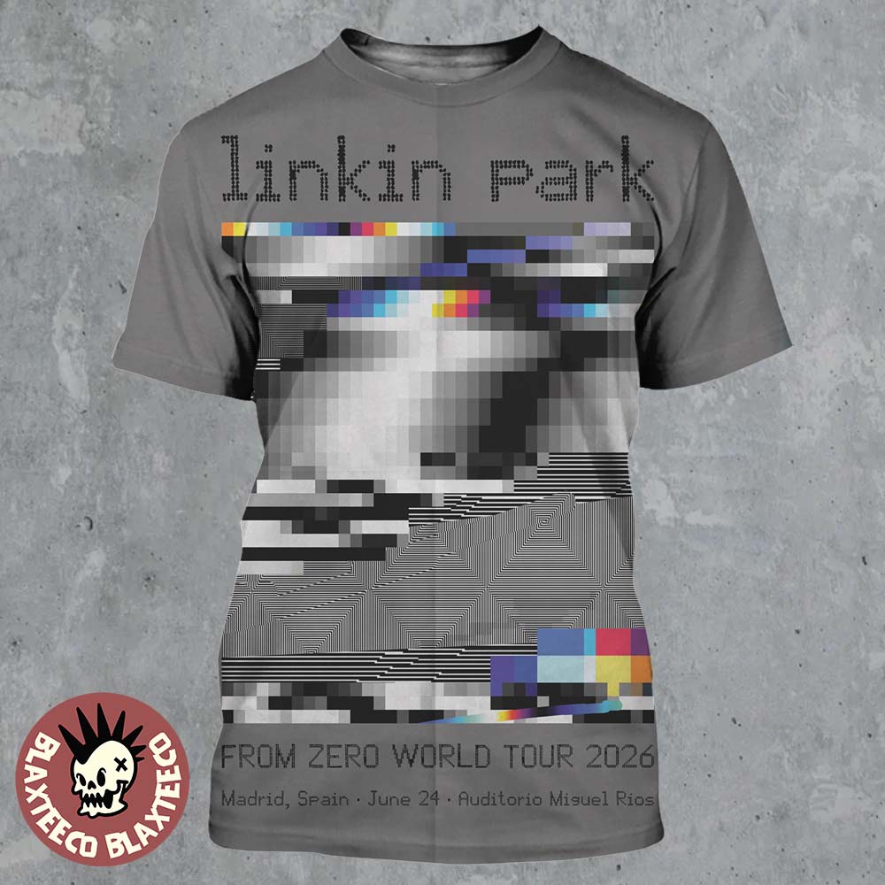 Linkin Park From Zero 2026 Tour Madrid Spain Night 2 Poster At Auditorio Miguel Rios On June 24 2026 All Over Print Shirt