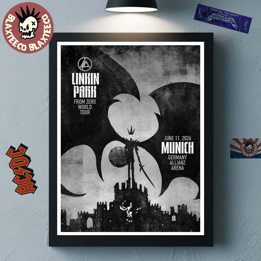 Linkin Park From Zero 2026 Tour Munich Germany Night 1 Poster At Allianz Arena On June 11 2026 Home Decor Poster Canvas