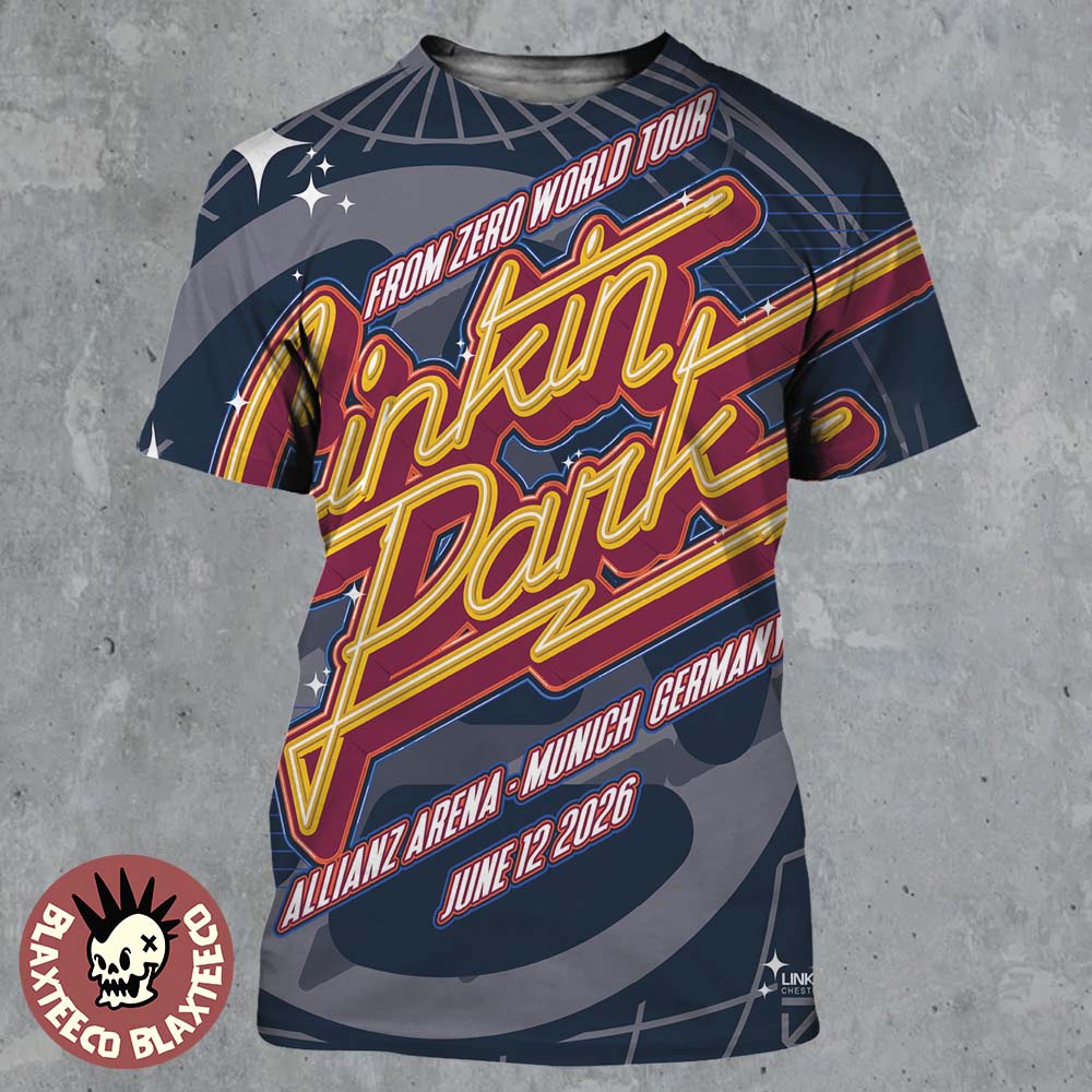 Linkin Park From Zero 2026 Tour Munich Germany Night 2 Poster At Allianz Arena On June 12 2026 All Over Print Shirt